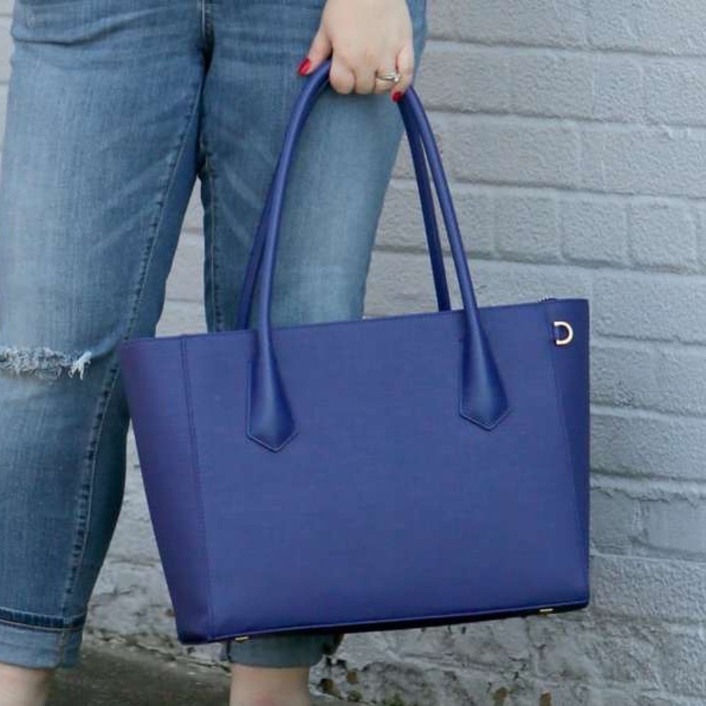 Dagne Dover Signature Tote Blue